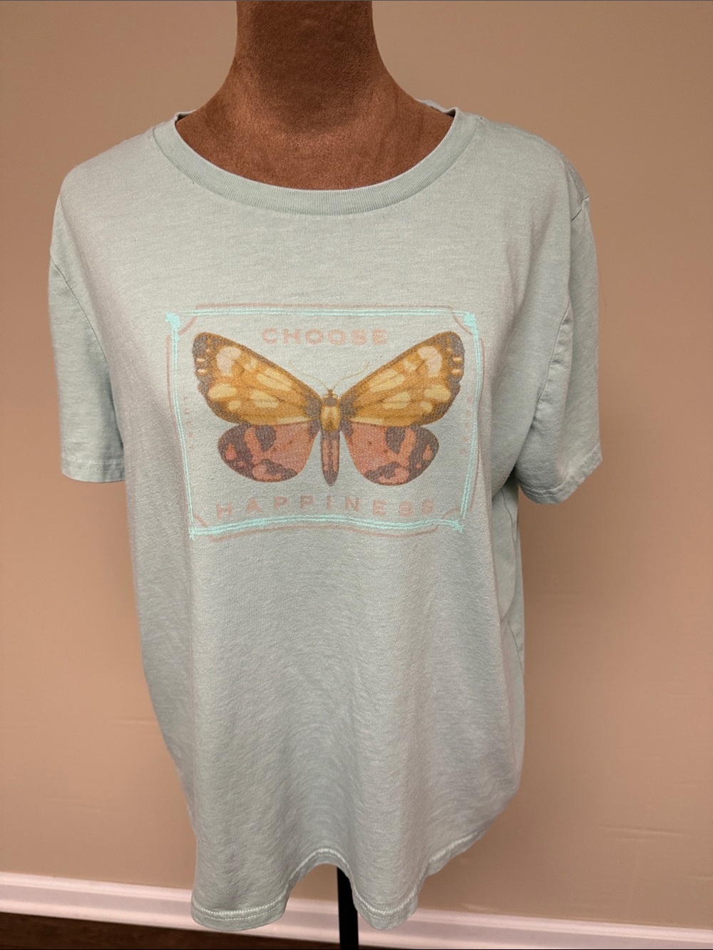 Lucky Brand Mint Graphic Butterfly Tee - Woman’s Casual T-Shirt